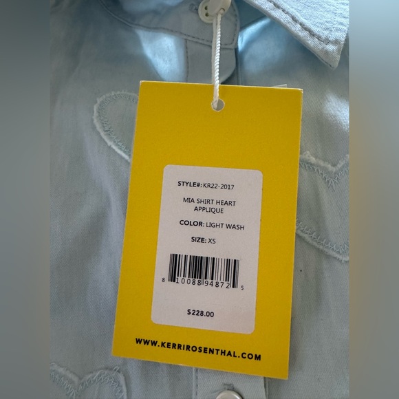 Kerri Rosenthal | 🩵Mia Shirt Heart Appliqué 🩵NWT - Picture 5 of 12